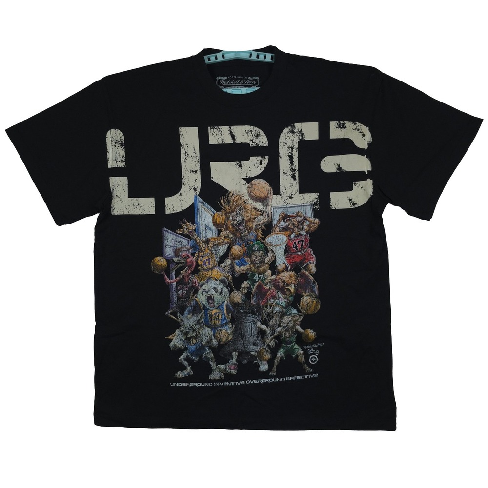 LRG x Mitchell & Ness NBA XL XLarge Shirt Lakers Celtics Knicks Bulls Black New